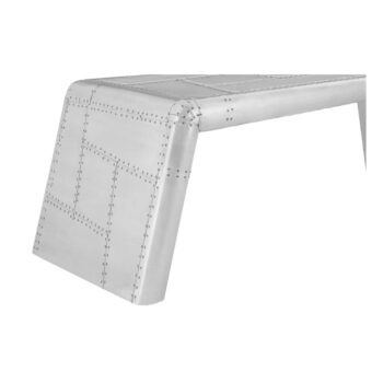 Kovový okrúhly konferenčný stolík v striebornej farbe 55x130 cm Avro – Premier Housewares - Image 4