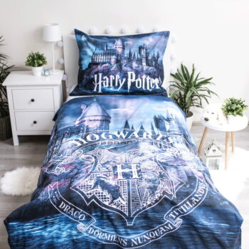 Modré detské bavlnené obliečky so svietiacim efektom Jerry Fabrics Harry Potter, 140 x 200 cm – Obrázok 2