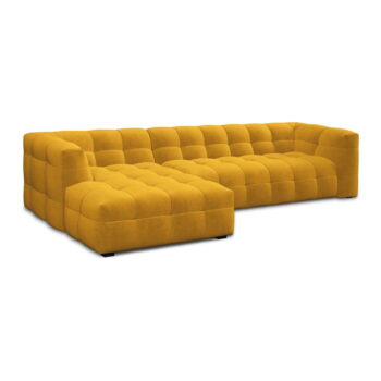 Žltá zamatová rohová pohovka Windsor & Co Sofas Vesta, levý roh - Image 2