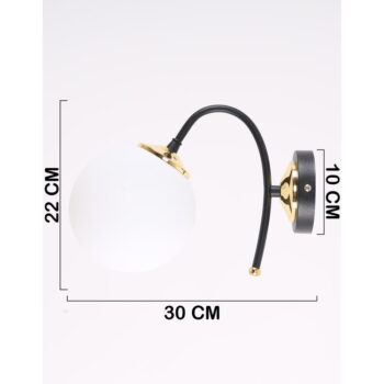 Biele/čierne nástenné svietidlo ø 15 cm Yoyo – Squid Lighting - Image 4