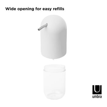 Biely plastový dávkovač mydla 230 ml Touch – Umbra - Image 3