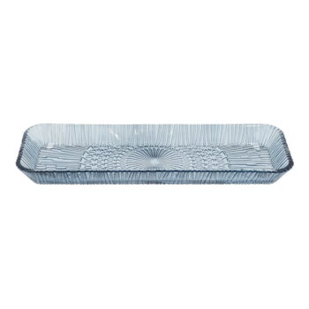 Modrý sklenený servírovací tanier 14x38 cm Kusintha - Bitz - Image 6