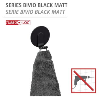 Matne čierne samodržiace kovové háčiky v súprave 2 ks Bivio – Wenko - Image 9