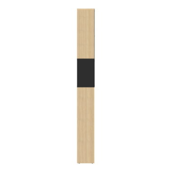 Čierna vysoká kúpeľňová skrinka v dekore duba nad práčku/toaletu 64x179 cm Kube - TemaHome - Image 5