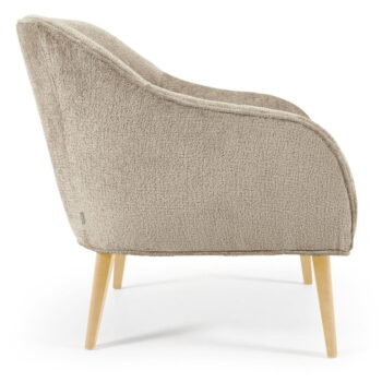 Béžové kreslo Bobly - Kave Home – Obrázok 3