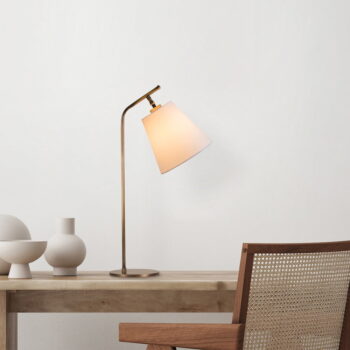 Stolová lampa v bielej a bronzovej farbe (výška 67 cm) Salihini – Opviq lights – Obrázok 2
