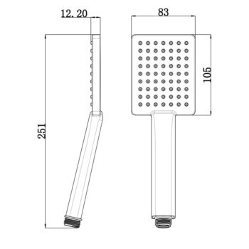 Plastová sprchová hlavica v lesklo striebornej farbe – Sapho - Image 2