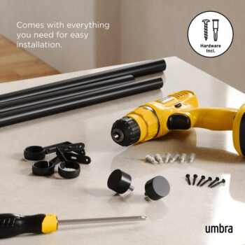 Oceľová roztiahnuteľná garniža 305 - 457 cm Cappa – Umbra – Obrázok 6