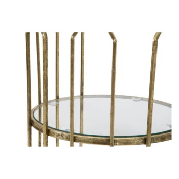 Okrúhly odkladací stolík so sklenenou doskou ø 35 cm Tunisi – Mauro Ferretti - Image 5