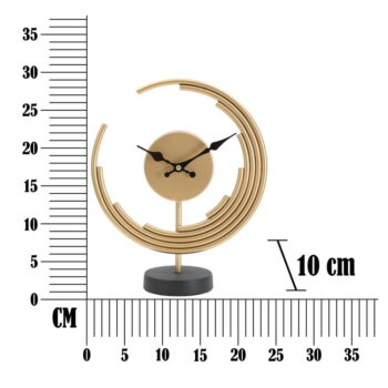 Stolové hodiny v zlatom dekore Mauro Ferretti Moon – Obrázok 4