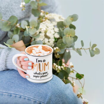 Porcelánový hrnček Sass & Belle Super Mum, 400 ml - Image 2