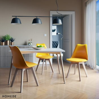 Jedálenský stôl s bielou doskou 80x120 cm Elle – Homede - Image 9