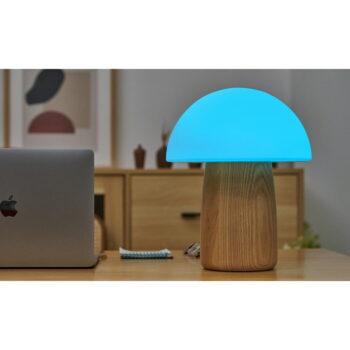 Stmievateľná stolová lampa v prírodnej farbe so skleneným tienidlom (výška 32 cm) Alice - Gingko – Obrázok 9