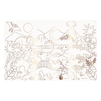 Papierové prestieranie v súprave 8 ks 28x42.5 cm Dinosaurs – Meri Meri - Image 4