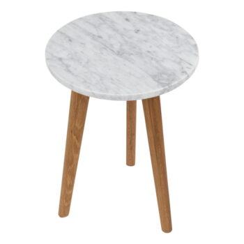 Odkladací stolík s doskou v dekore kameňa Zuiver, Ø 32 cm - Image 2