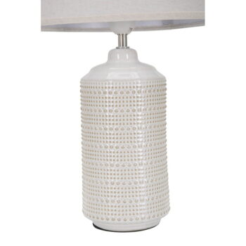 Biela keramická stolová lampa s textilným tienidlom (výška 47 cm) Point – Mauro Ferretti - Image 4