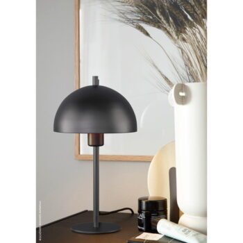Čierna stolová lampa s kovovým tienidlom (výška 33,5 cm) Kia – Fischer & Honsel – Obrázok 2
