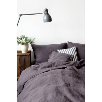 Tmavosivá ľanová obliečka na vankúš Linen Tales, 70 x 90 cm – Obrázok 2