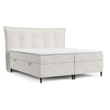 Svetlosivá boxspring posteľ s úložným priestorom 160x200 cm Sinai – Maison de Rêve