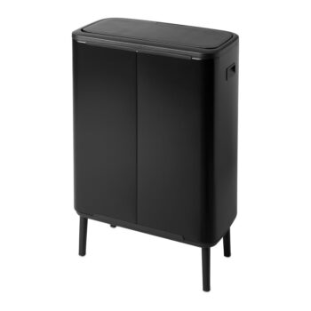 Matne čierny dotykový oceľový odpadkový kôš 60 l Bo Touch Bin Hi – Brabantia - Image 4