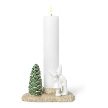 Vianočný kameninový svietnik Kähler Design Christmas Kiss, dĺžka 17 cm - Image 2