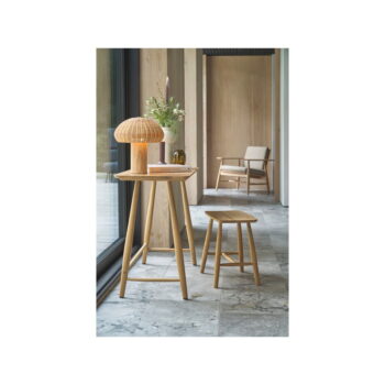 LED stolová lampa v prírodnej farbe s ratanovým tienidlom (výška  32 cm) – Villa Collection - Image 3
