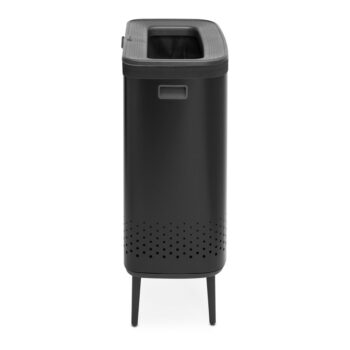 Matne čierny kovový kôš na bielizeň 90 l Bo Hi – Brabantia - Image 4