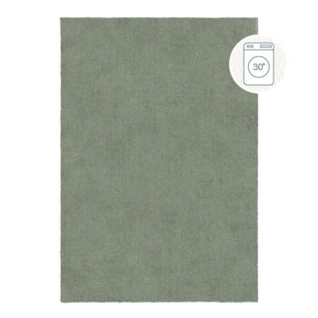 Zelený umývateľný koberec z recyklovaných vlákien 160x230 cm Fluffy – Flair Rugs