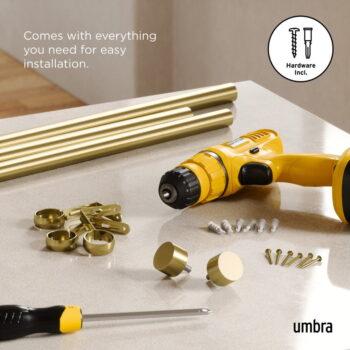 Oceľová roztiahnuteľná garniža 305 - 457 cm Cappa – Umbra - Image 4