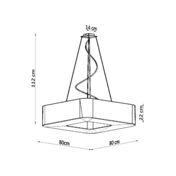 Biele závesné svietidlo so skleneno-textilným tienidlom Piano – Nice Lamps – Obrázok 8