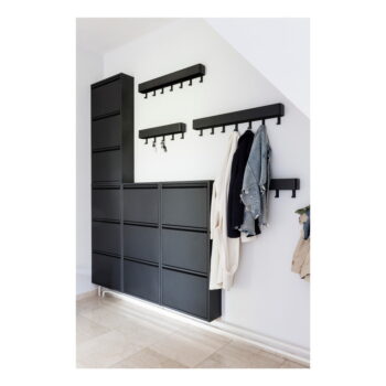 Čierny kovový nástenný vešiak s poličkou Dax Play – Spinder Design – Obrázok 5