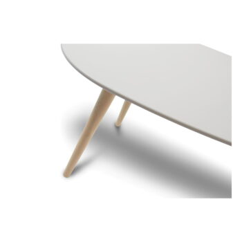 Biely konferenčný stolík s nohami z bukového dreva Furnhouse Fly, 75 x 43 cm - Image 2