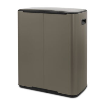 Sivý nášľapný oceľový odpadkový kôš 60 l Bo – Brabantia - Image 5