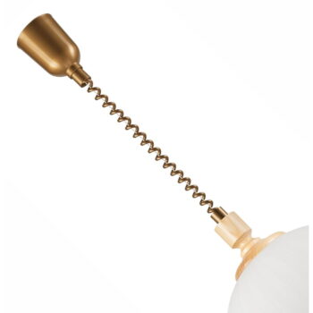 Závesné svietidlo v bronzovo-prírodnej farbe so skleneným tienidlom ø 30 cm Ramona – LAMKUR - Image 7