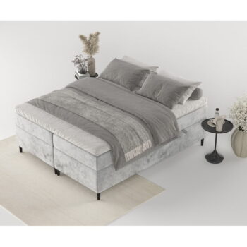 Sivá boxspring posteľ s úložným priestorom 180x200 cm Araya – Maison de Rêve - Image 8