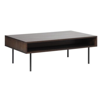 Tmavohnedý konferenčný stolík s doskou v dubovom dekore 71x117 cm Latina – Unique Furniture - Image 3