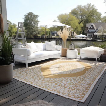 Okrovožlto-krémový vonkajší koberec 80x150 cm Gemini – Elle Decoration - Image 5