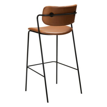 Hnedá barová stolička z imitácie kože DAN-FORM Denmark Zed, výška 107 cm - Image 5