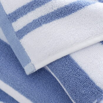 Biela/modrá bavlnená osuška 90x140 cm Stripe Jacquard – Bianca - Image 4