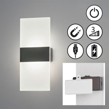 LED nástenné svietidlo v bielo-matne striebornej farbe Magnetics – Fischer & Honsel - Image 3