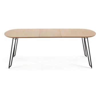 Rozkladací jedálenský stôl v dekore duba v prírodnej farbe 90x140 cm Novac – Kave Home – Obrázok 10