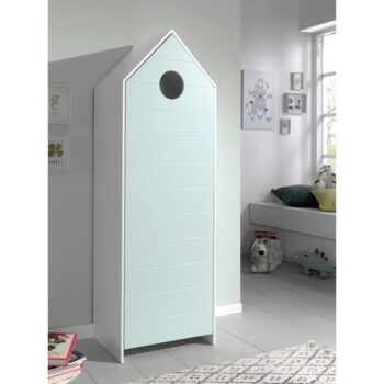 Bielo-svetlomodrá otvorená detská šatníková skriňa 115x171,5 cm CASAMI – Vipack – Obrázok 9