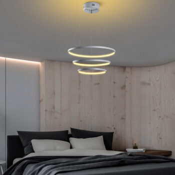Sivé LED závesné svietidlo ø 50 cm Simit – Opviq lights – Obrázok 6