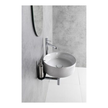 Biele keramické okrúhle umývadlo ø 37 cm Picobello – Sapho - Image 2
