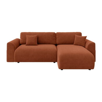 Rozkladacia rohová pohovka v tehlovooranžovej farbe (variabilná) Lorine – Ropez - Image 7