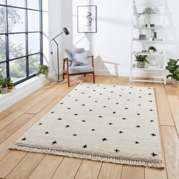 Bielo-čierny koberec Think Rugs Boho Dots, 120 x 170 cm - Image 2