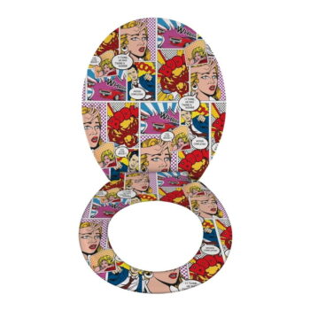 WC sedadlo s jednoduchým zatváraním Wenko Pop Art, 45,5 × 38 cm - Image 3