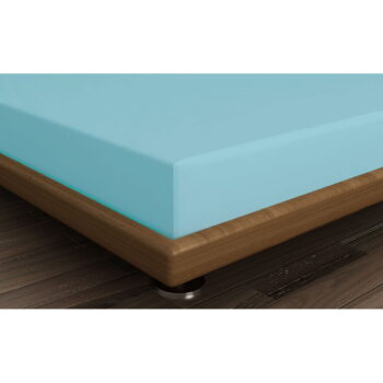 Tyrkysová napínacia bavlnená plachta 140x200 cm – Mijolnir - Image 2