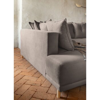 Svetlohnedá menčestrová rozkladacia rohová pohovka (ľavý roh) Lazy Lukka – Miuform - Image 7