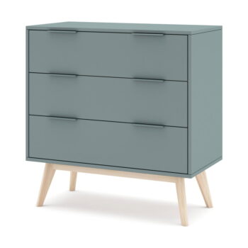 Zelená/sivá vysoká komoda 80x83 cm Pisco – Marckeric - Image 2